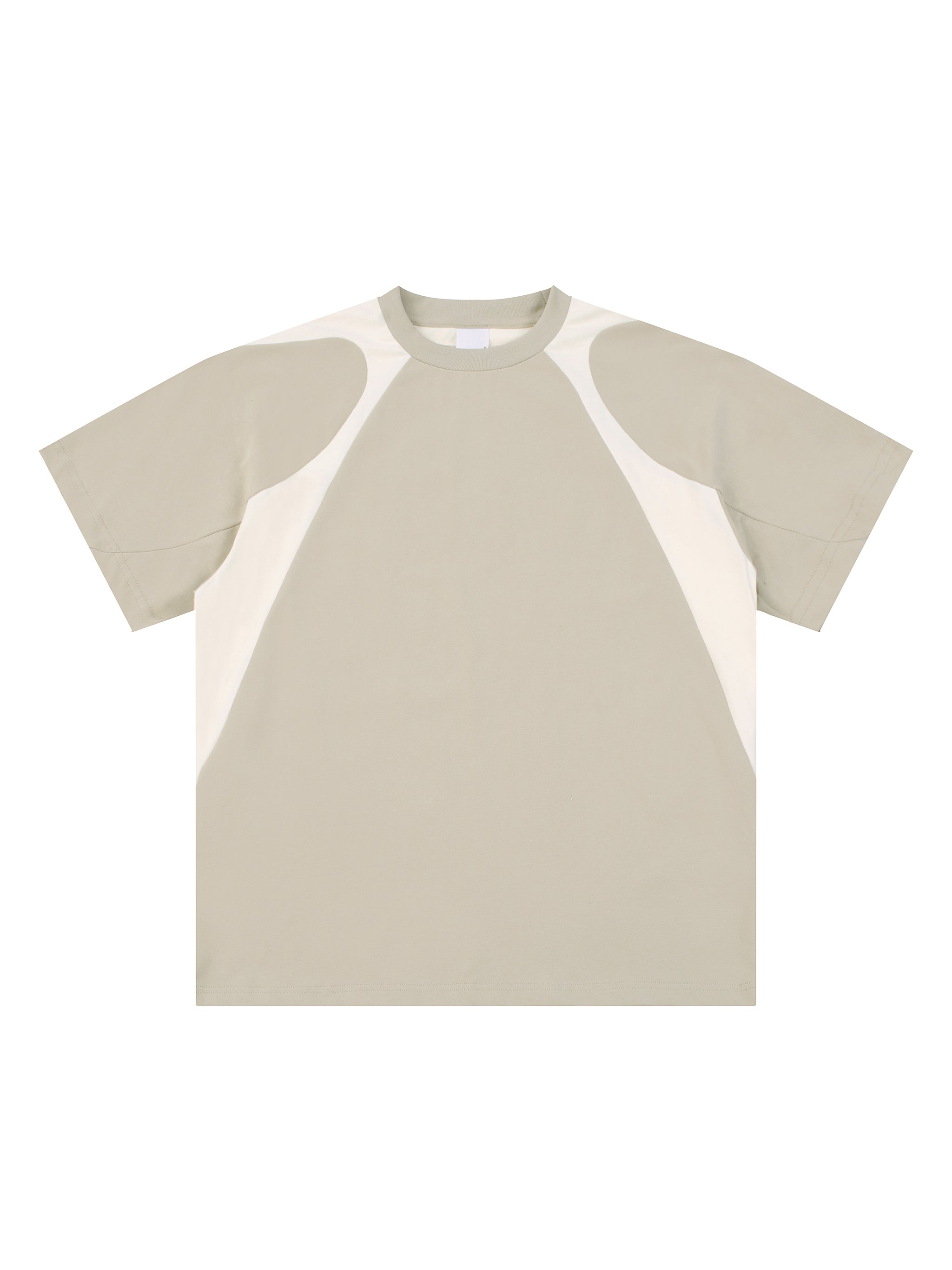 Contrast Panel Cotton T-Shirt