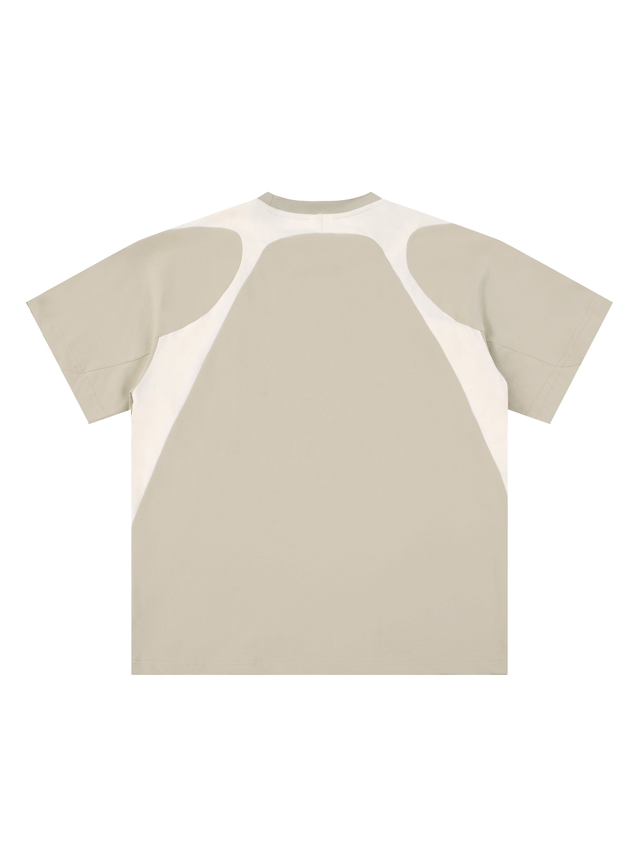 Contrast Panel Cotton T-Shirt