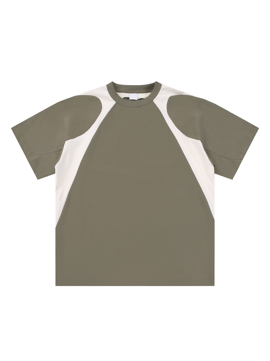 Contrast Panel Cotton T-Shirt