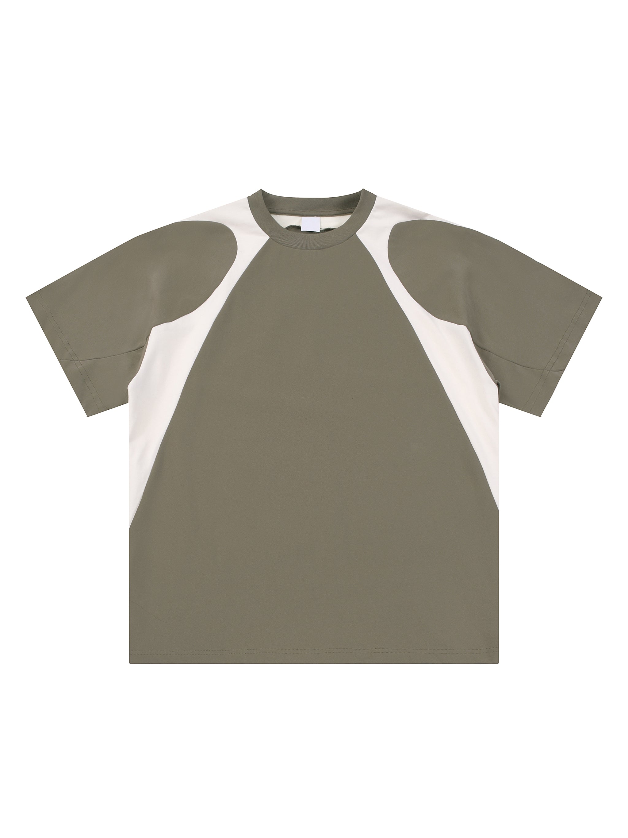 Contrast Panel Cotton T-Shirt