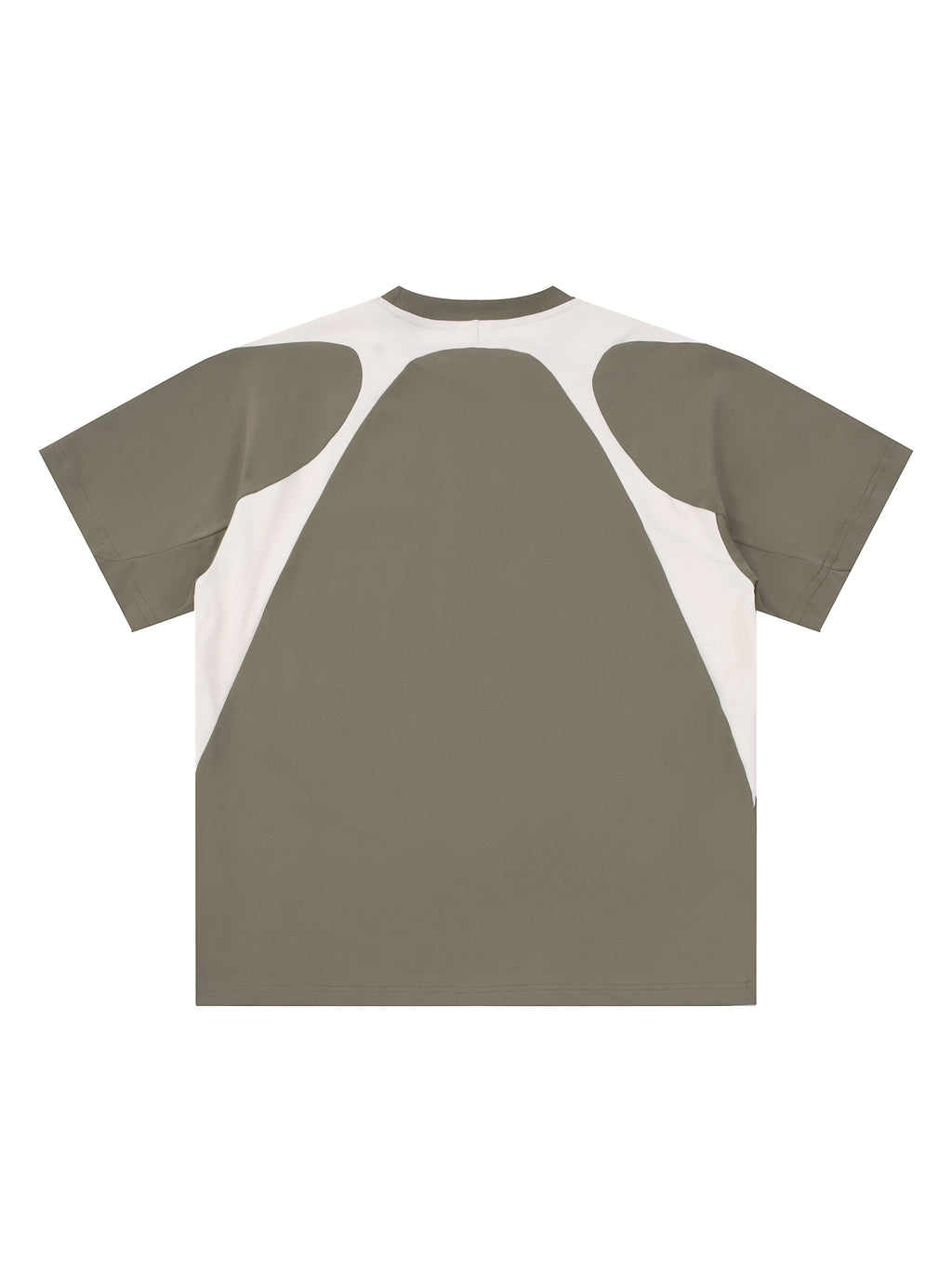 Contrast Panel Cotton T-Shirt