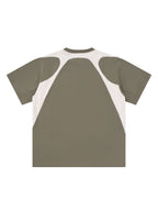 Contrast Panel Cotton T-Shirt