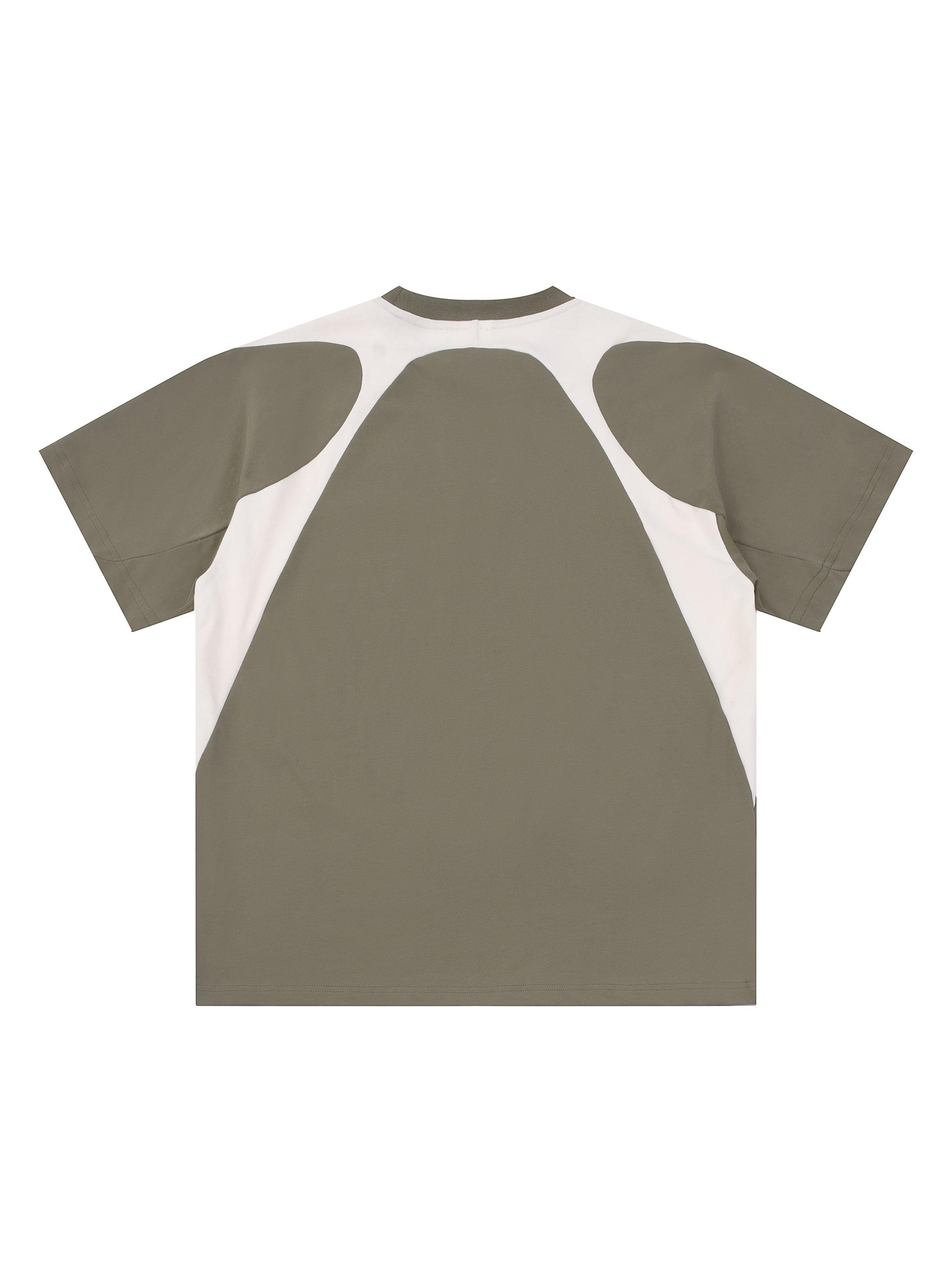 Contrast Panel Cotton T-Shirt