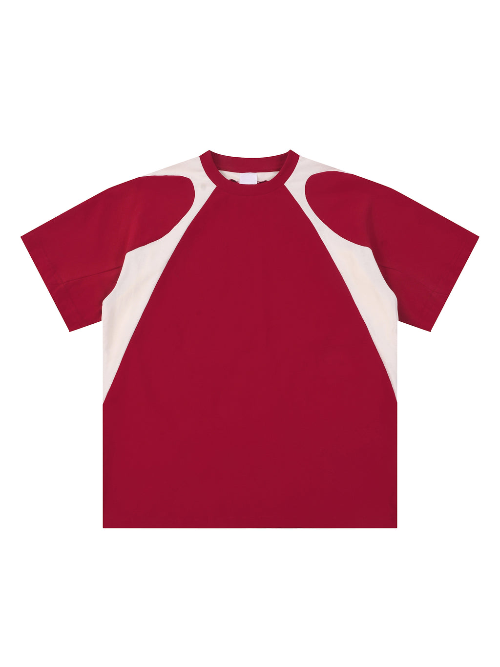 Contrast Panel Cotton T-Shirt