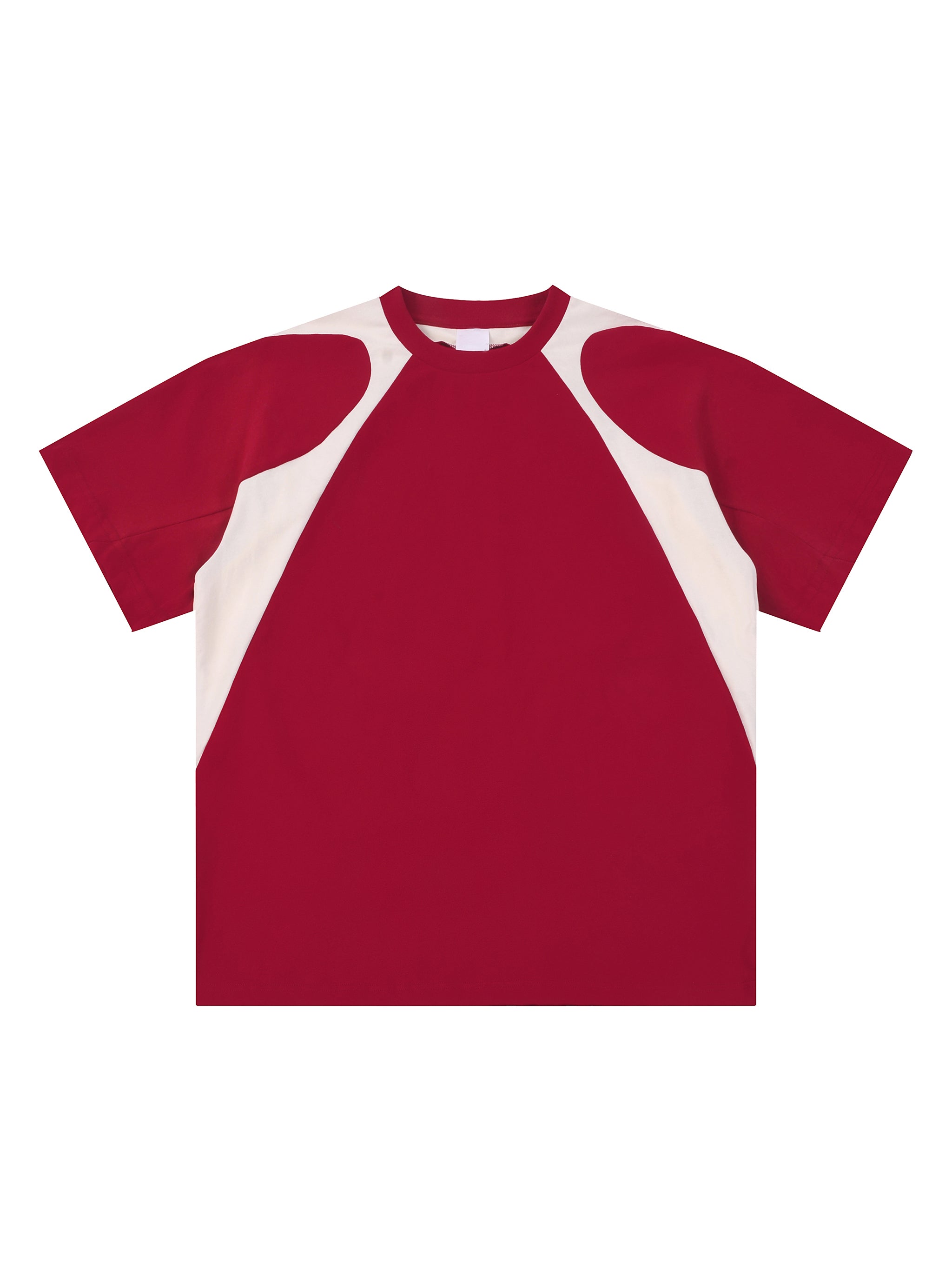 Contrast Panel Cotton T-Shirt