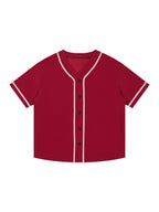 Contrast Piped Button-Up Jersey