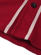 Contrast Piped Button-Up Jersey