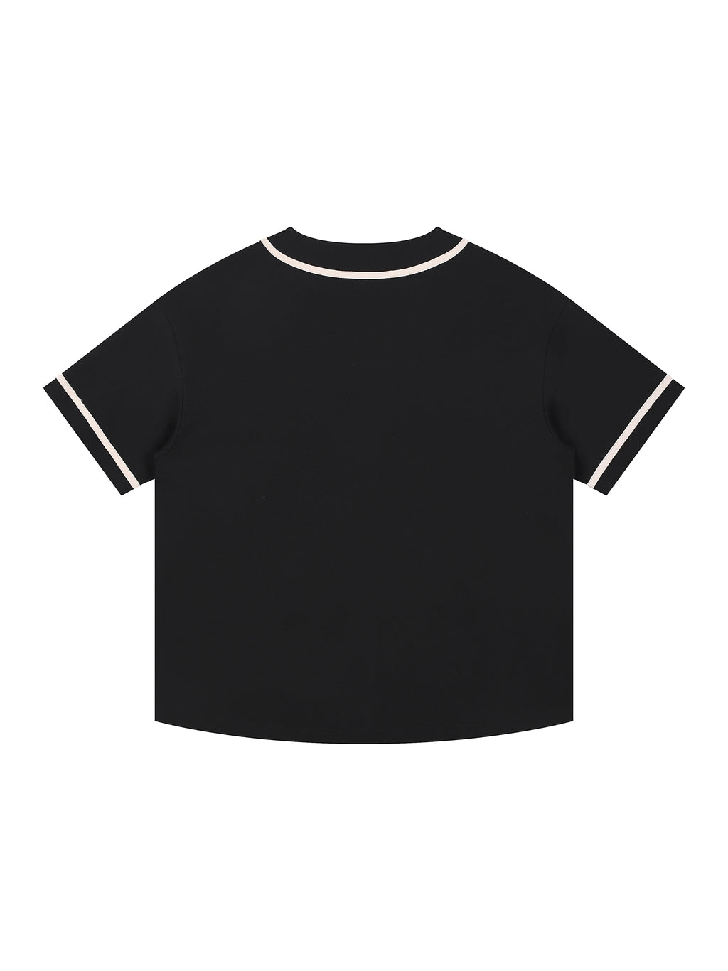 Contrast Piped Button-Up Jersey