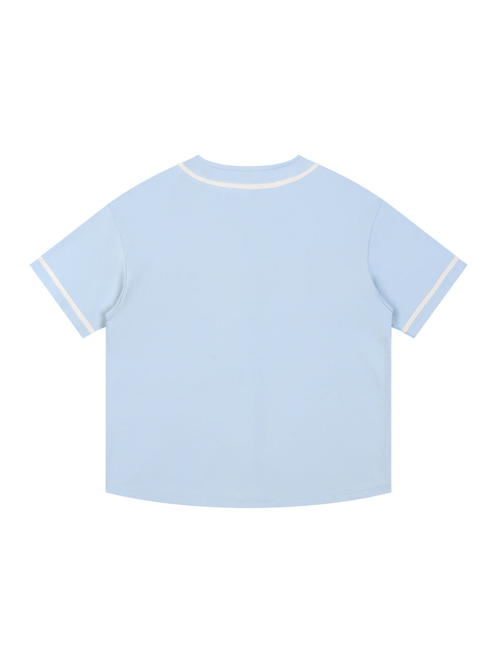 Contrast Piped Button-Up Jersey
