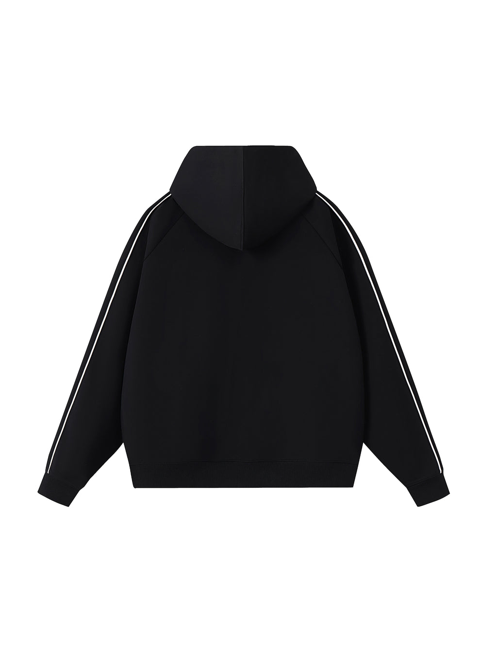 Contrast Piping Raglan Hoodie