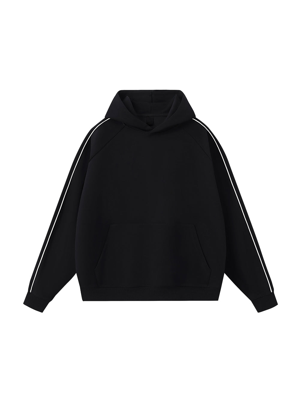 Contrast Piping Raglan Hoodie