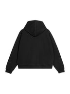 Contrast Plaid Boxy Zip Hoodie