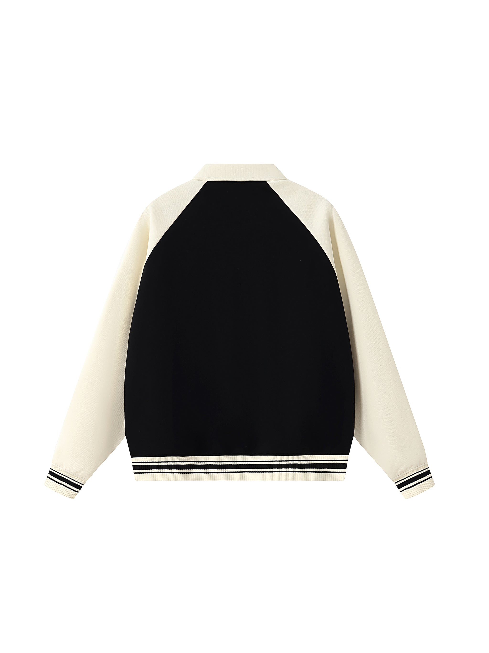 Contrast Raglan Sleeve Baseball Jacket