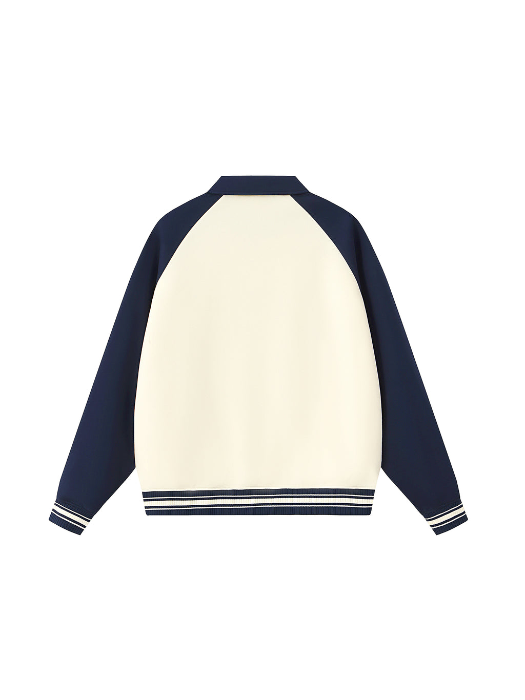 Contrast Raglan Sleeve Baseball Jacket