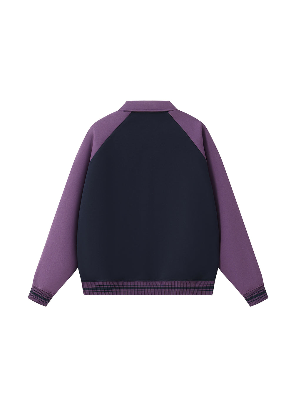 Contrast Raglan Sleeve Baseball Jacket