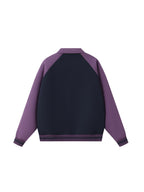 Contrast Raglan Sleeve Baseball Jacket