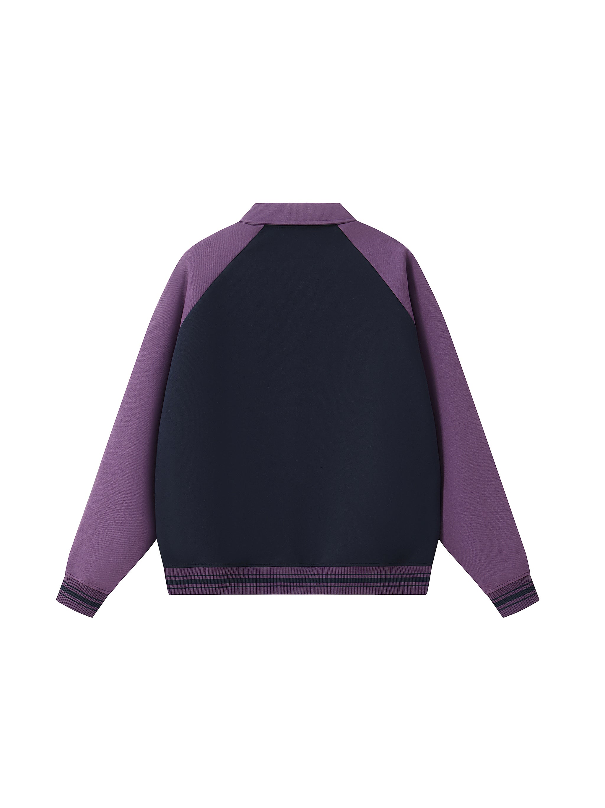 Contrast Raglan Sleeve Baseball Jacket