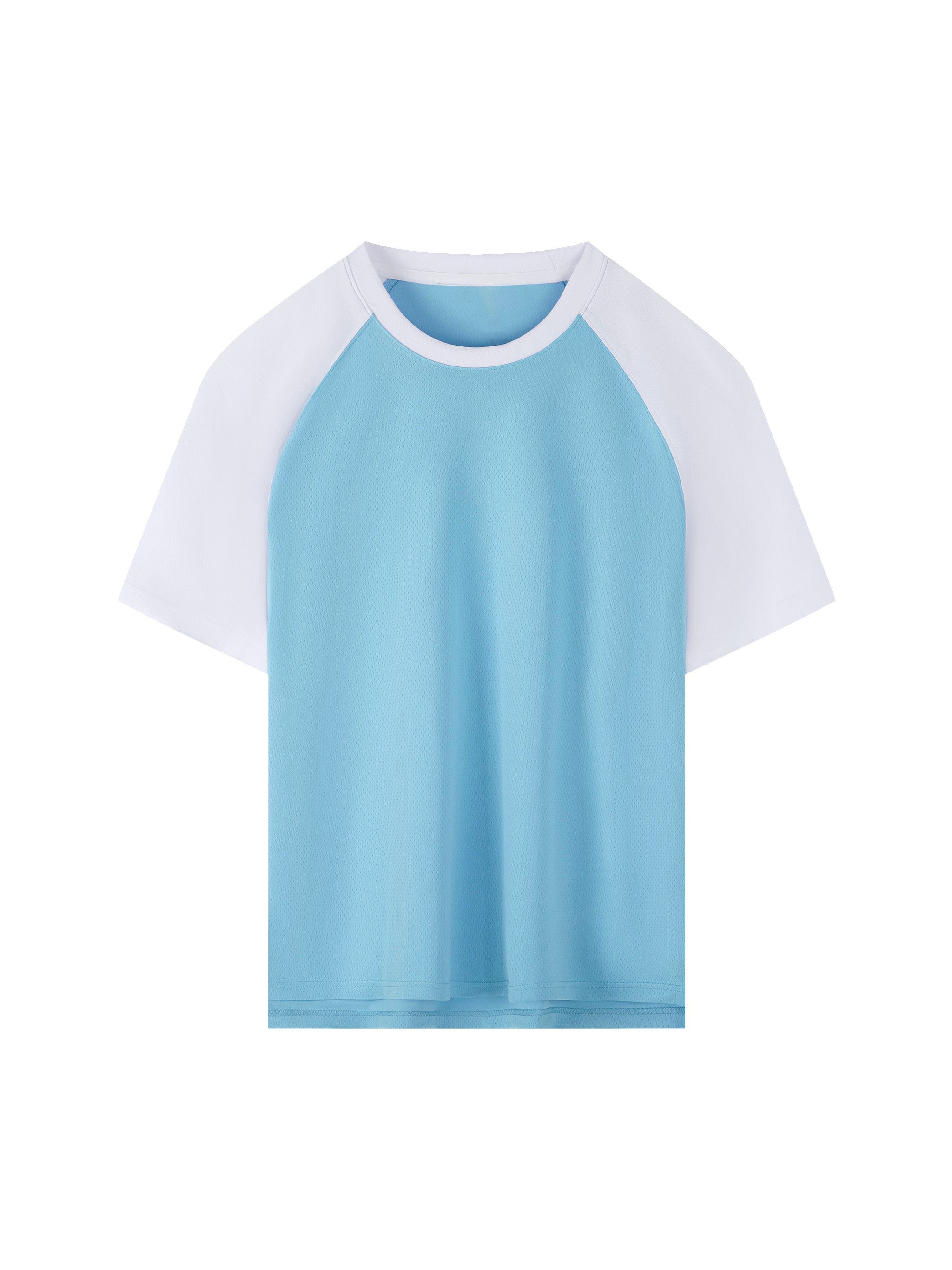 Contrast Raglan Sleeve Mesh T-Shirt