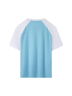 Contrast Raglan Sleeve Mesh T-Shirt