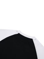 Contrast Raglan Sleeve Mesh T-Shirt