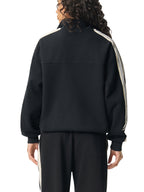 Contrast Side-Stripe Stand Collar Jacket