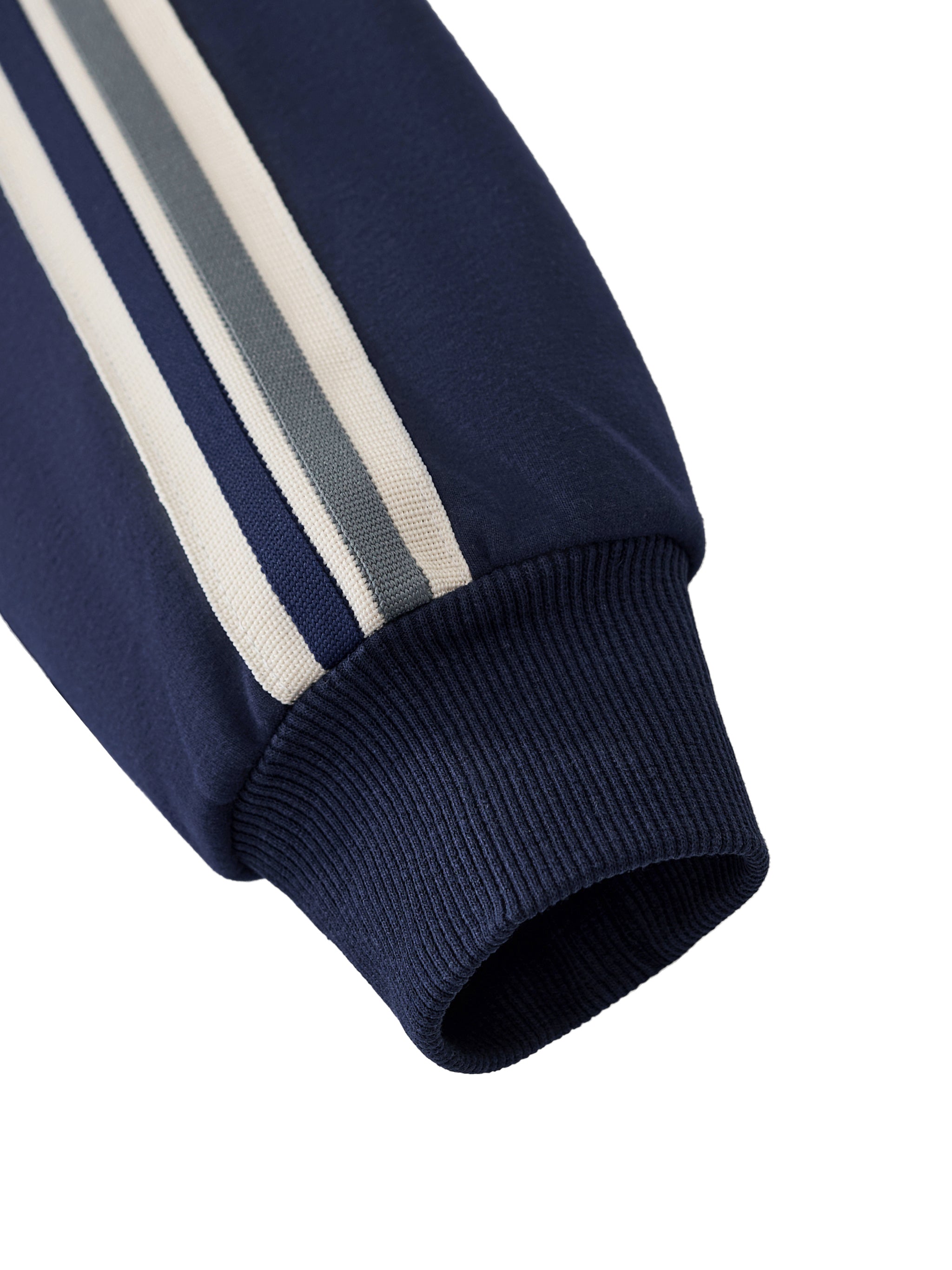 Contrast Side-Stripe Stand Collar Jacket