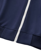Contrast Side-Stripe Stand Collar Jacket