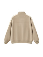 Contrast Side-Stripe Stand Collar Jacket
