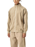 Contrast Side-Stripe Stand Collar Jacket