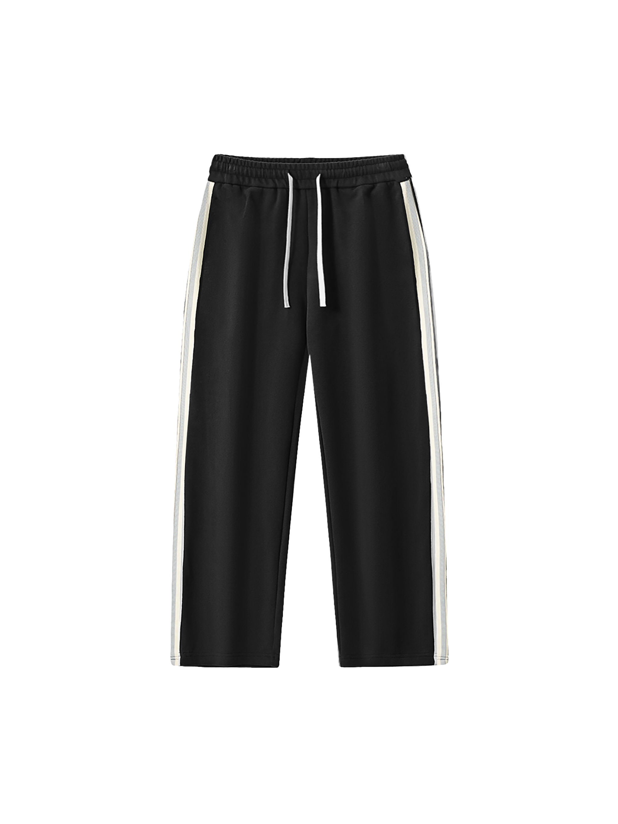 Contrast Side-Stripe Straight-Leg  Pants