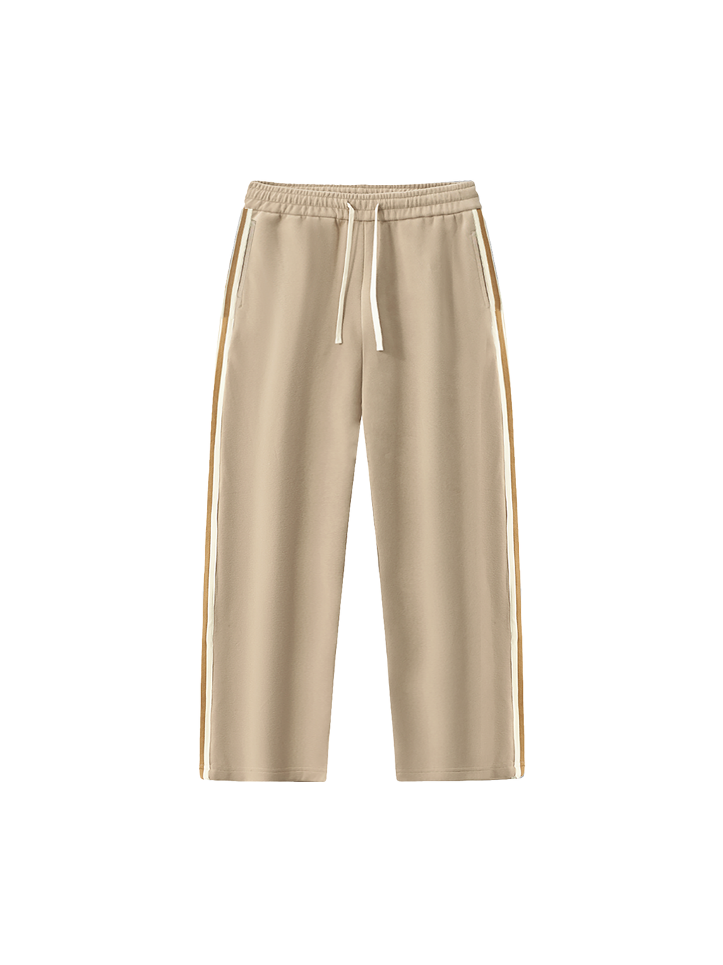 Contrast Side-Stripe Straight-Leg  Pants