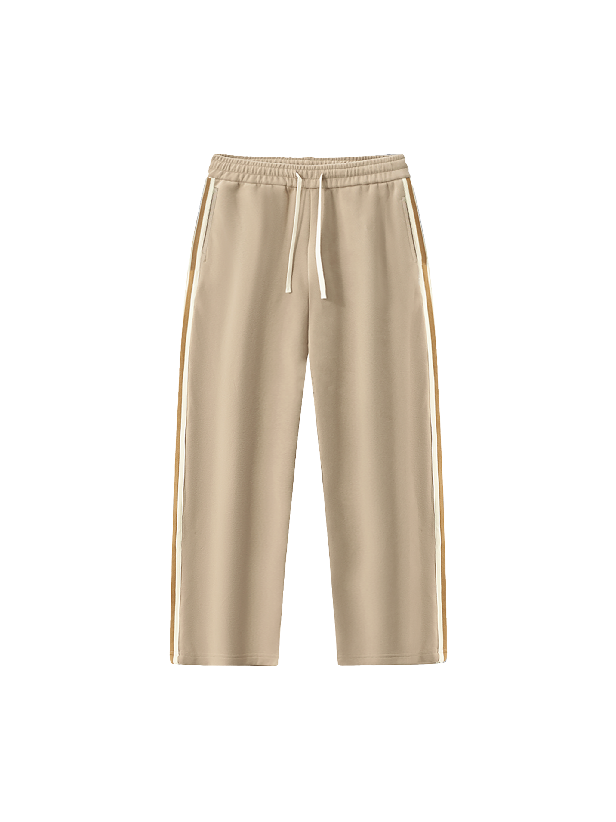 Contrast Side-Stripe Straight-Leg  Pants