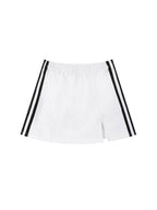 Contrast Side Stripe Slit Skirt