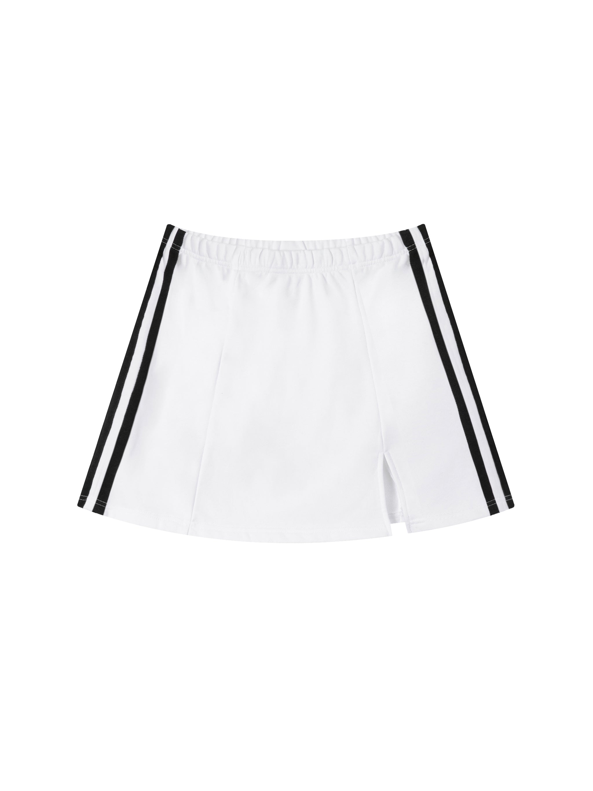 Contrast Side Stripe Slit Skirt