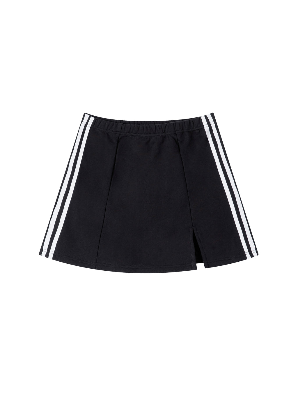 Contrast Side Stripe Slit Skirt