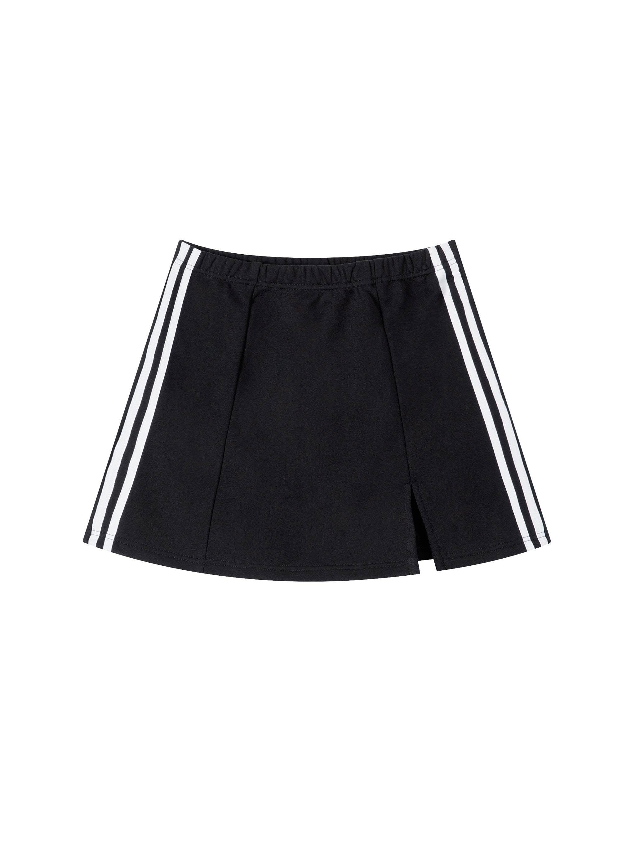Contrast Side Stripe Slit Skirt