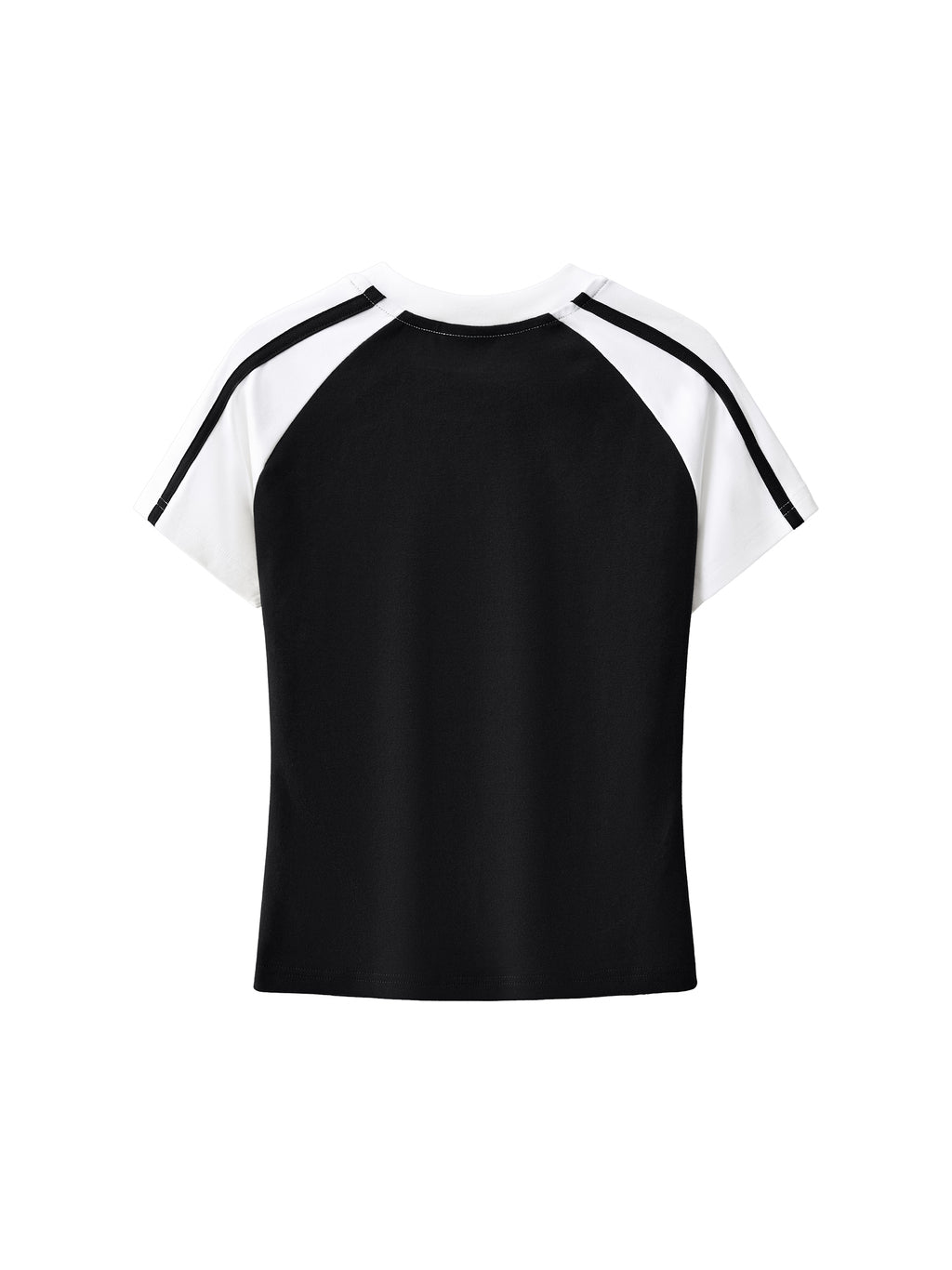 Contrast Stripes Bodycon Raglan Sleeve T-Shirt