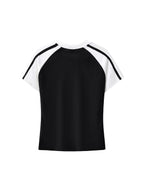 Contrast Stripes Bodycon Raglan Sleeve T-Shirt