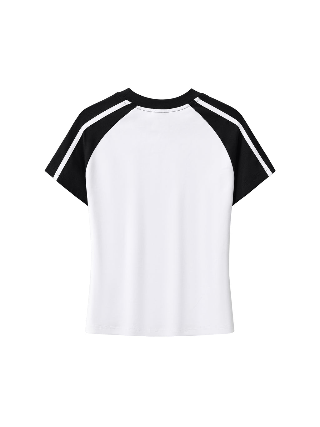 Contrast Stripes Bodycon Raglan Sleeve T-Shirt