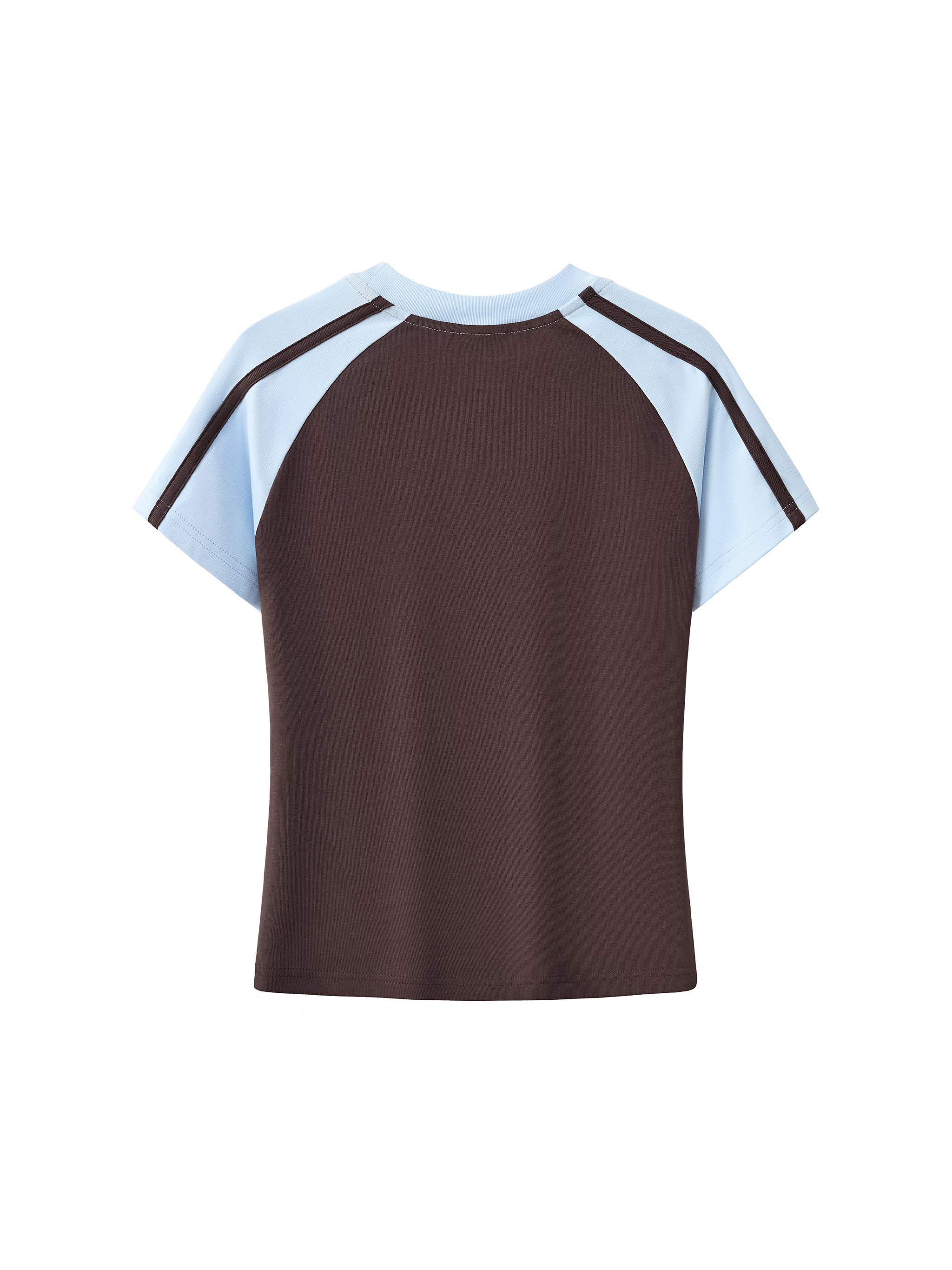 Contrast Stripes Bodycon Raglan Sleeve T-Shirt