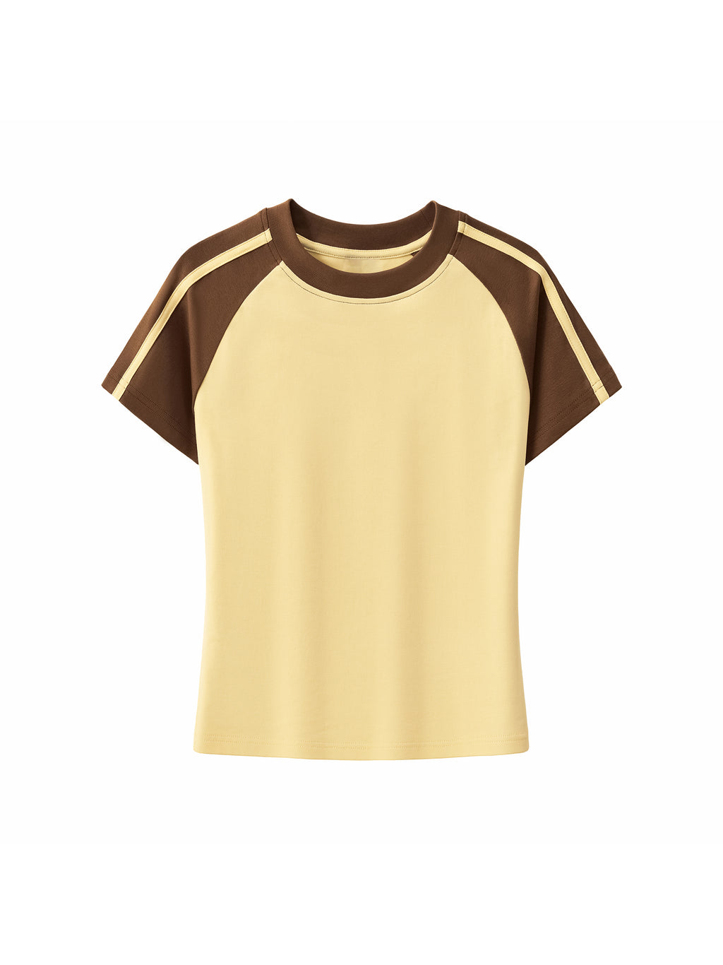 Contrast Stripes Bodycon Raglan Sleeve T-Shirt