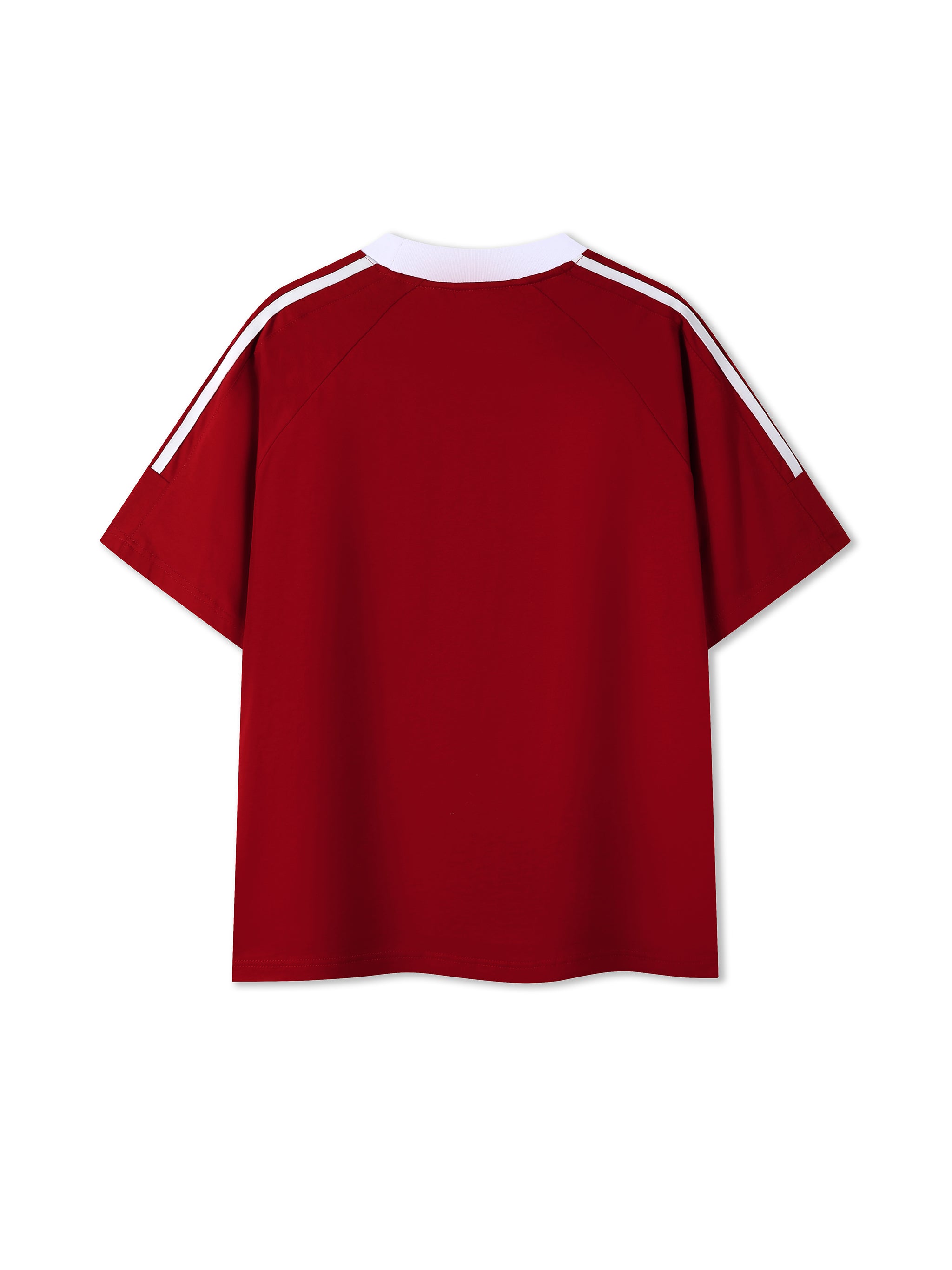 Contrast Tape Crewneck Cotton T-Shirt