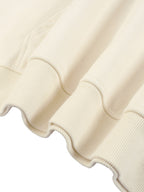 Contrast Tape Raw Edge Double Layered Hoodie