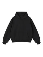 Contrast Tape Raw Edge Double Layered Hoodie