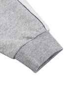 Contrast Tape Raw Edge Double Layered Zip Hoodie