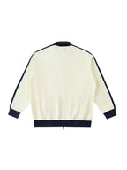 Contrast Trim Stand Collar Jacket