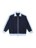 Contrast Trim Stand Collar Jacket