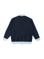Contrast Trim Stand Collar Jacket
