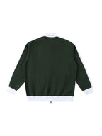 Contrast Trim Stand Collar Jacket