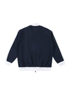 Contrast Trim Stand Collar Jacket
